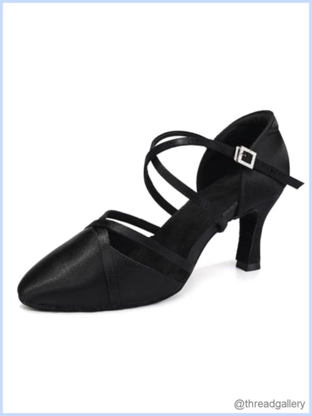 HROYL Women's Satin Ballroom Latin Salsa Dance Shoes Closed Toe